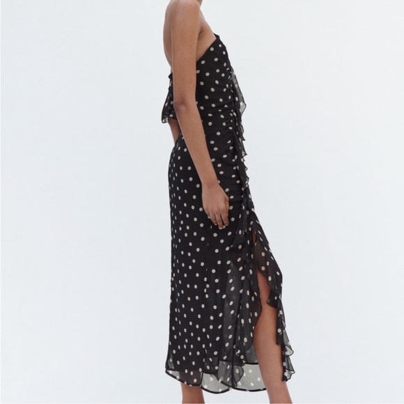 Zara Polka dot dress with ruffles - size small - NWT - Picture 4 of 5